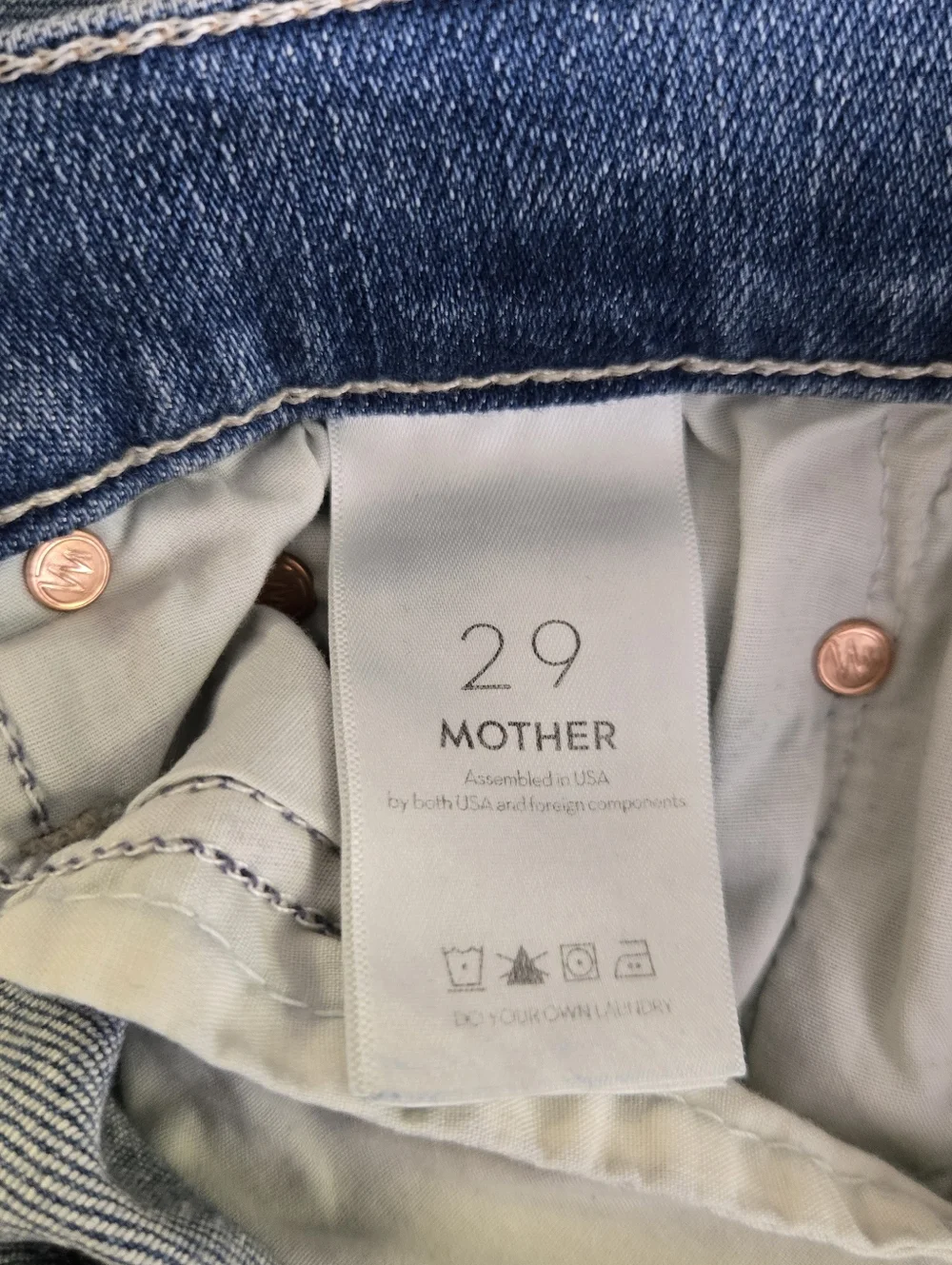 MOTHER The Insider Ankle Crop Jean Size 29 Mid-rise Straight Fit - Picture 14 of 16